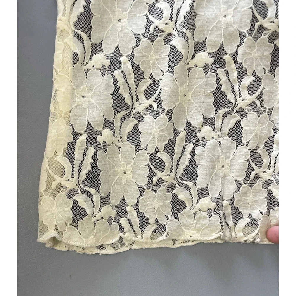 Vintage Speechless Y2K Lace Tank Babydoll Coquette Fairycore V Neck S/M - Picture 10 of 11